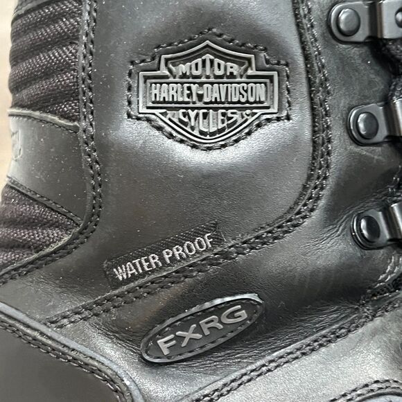 Harley Davidson Leather Waterproof Motorcycle Boots Black FXRG5 FXRG-5 Mens 11.5 - Picture 5 of 12